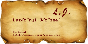 Lazányi József névjegykártya