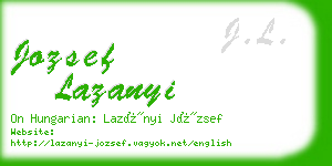 jozsef lazanyi business card